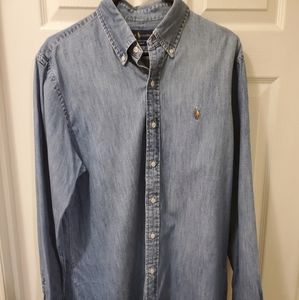 Women’s Ralph Lauren Custom Fit Denim Shirt L/G